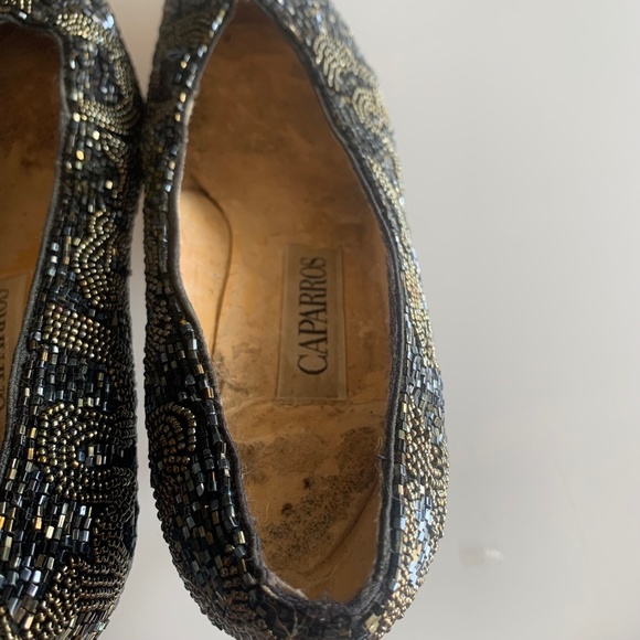VINTAGE Caparros swirling beaded heels - Picture 8 of 11